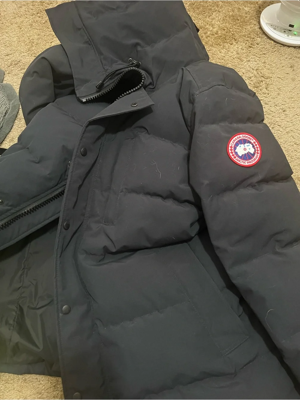 Canada Goose Blue Men's Insulated Down Puffer Parka with Hood Size XL